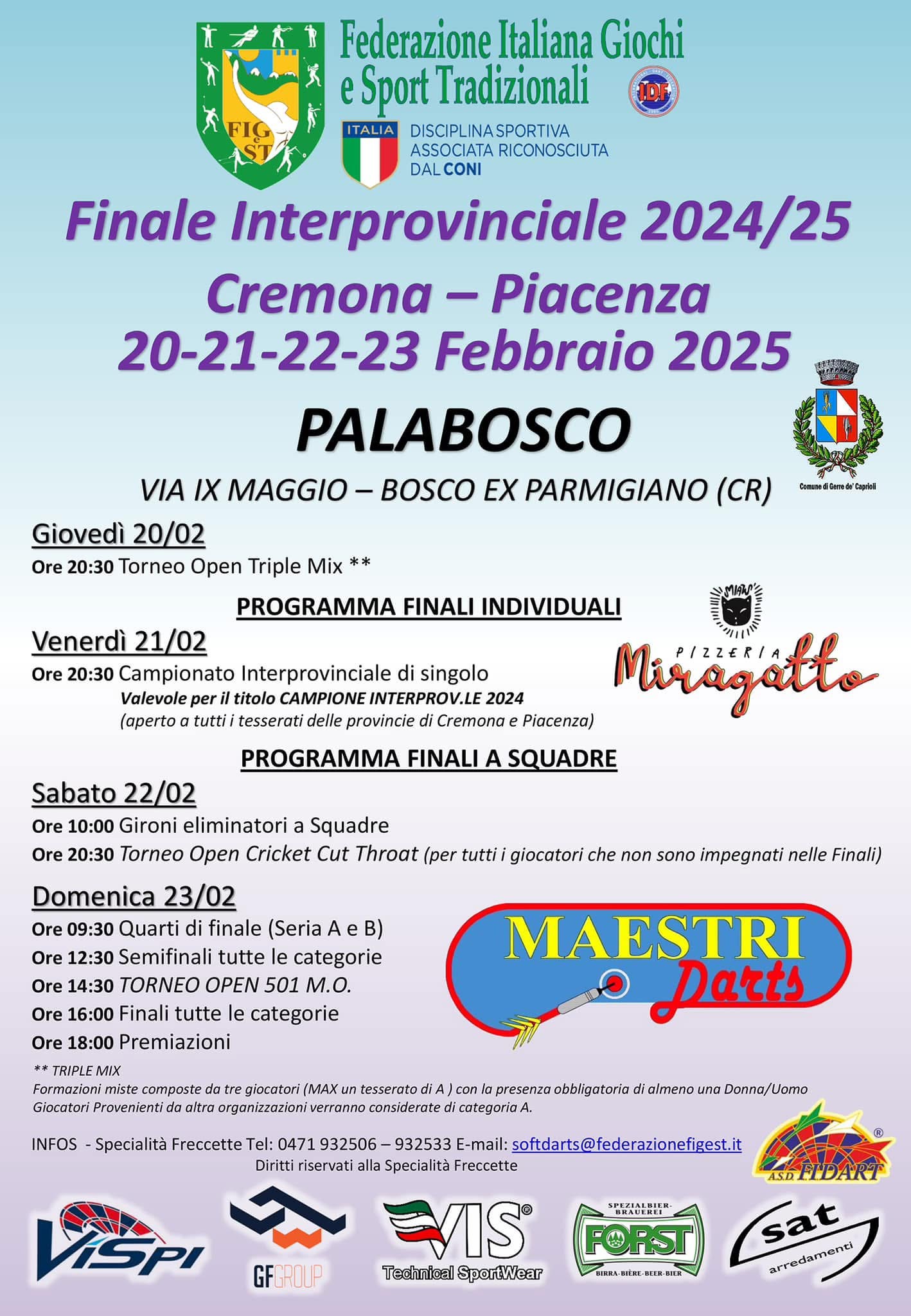 Finale Interprovinciale Cremona-Piacenza DART 